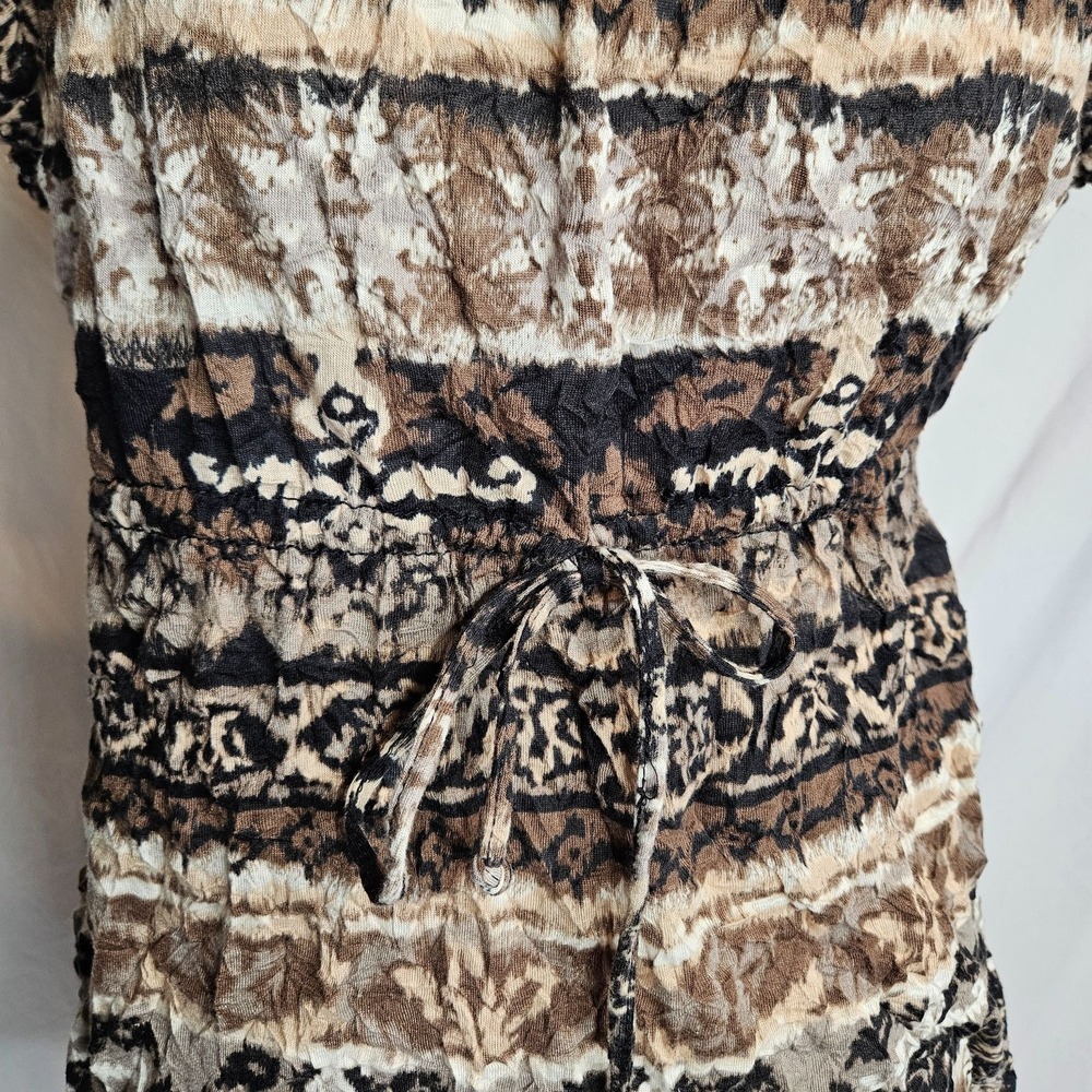 Babydoll Y2K Brown‎ Boho Small Blouse - Picture 2 of 8